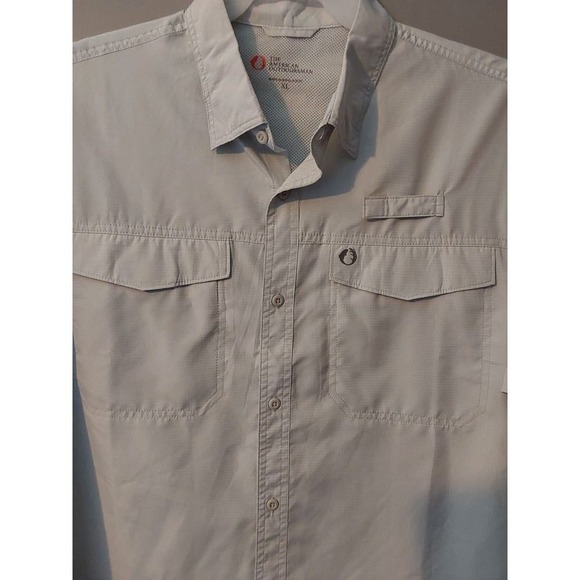 NWOT Men's The American Outdoorsman Poly Grid Short Sleeve Shirt Size‎ XL Tan - Picture 1 of 6